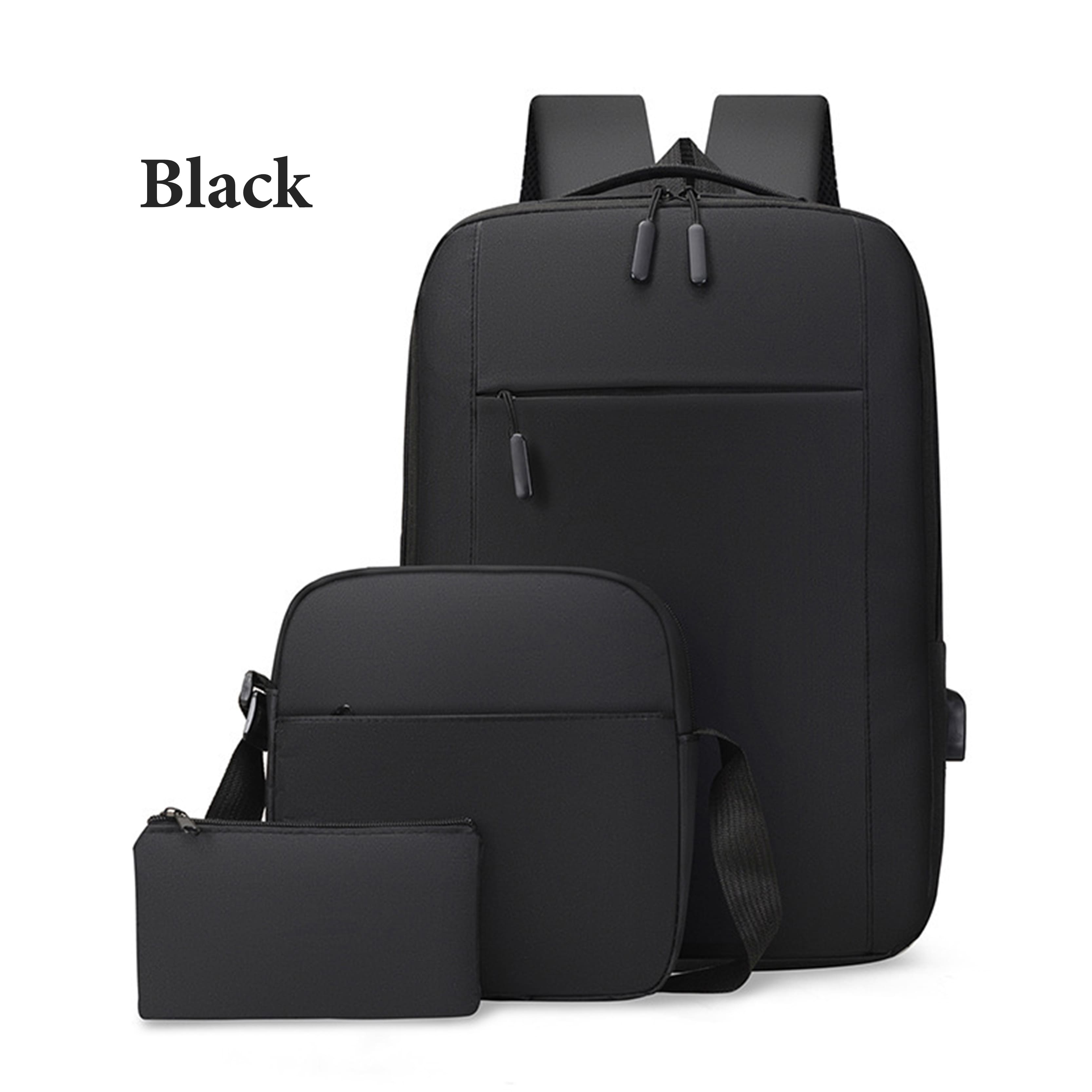 طقم شنط 3 قطع 2 لون - حقيبة لاب توب و كروس و محفظة